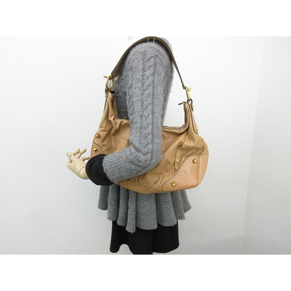 GUCCI Shoulder Bag Camel Brown Leather - Picture 9 of 10